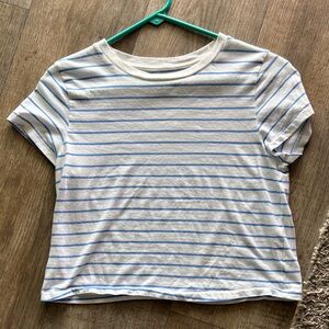 Striped White and Blue T-Shirt